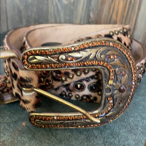 Leatherock Genuine Leather Swarovski Crystal Belt main image 8